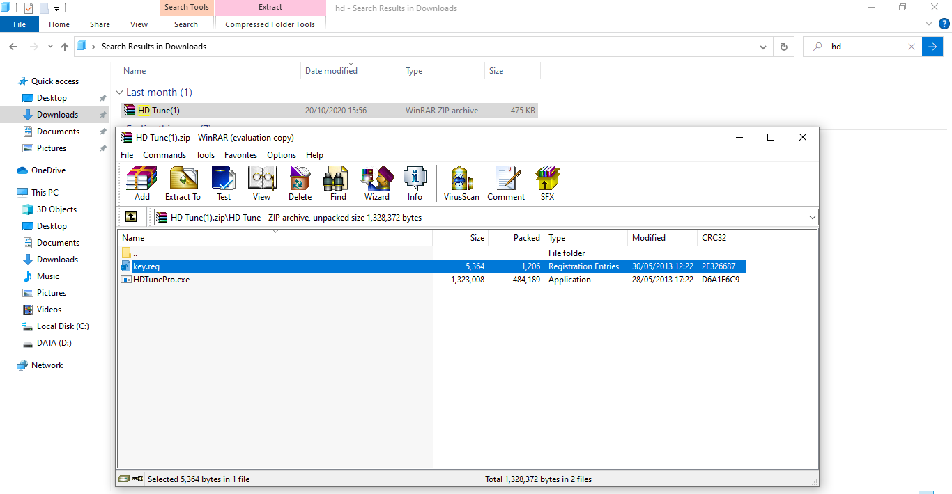 folder download HDTune