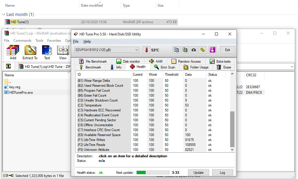 cek hardisk dengan hdtune