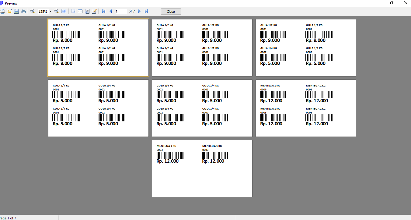 Cetak Barcode